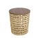 Kit 3 Mesas de Apoio Sandy Or Design Tampo em Madeira Estruta em Fibra Natural -4-